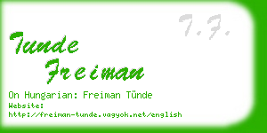 tunde freiman business card